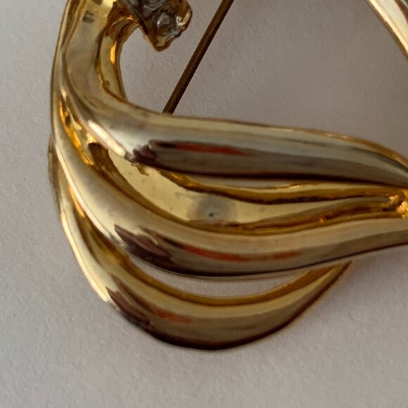 Vintage Flame BROOCH Pin Gold Tone Fire Unsigned - Picture 4 of 8